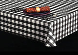 Heavyweight Flower Check Vinyl Tablecloth w/ Flannel Backing, S7104