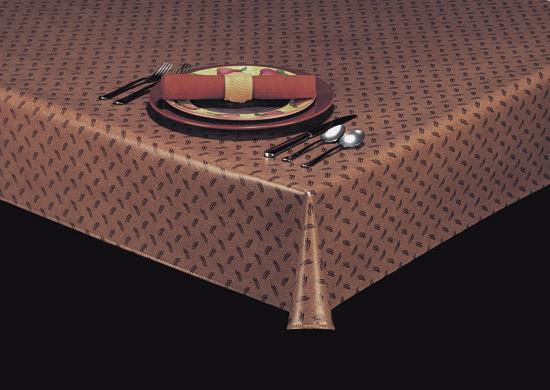 Heavyweight Textured Comets Vinyl Tablecloth Roll w/ Flannel Backing, S9805