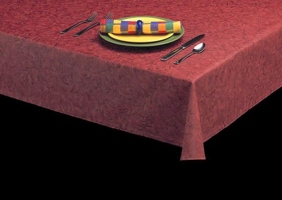 Heavyweight Faux Finished Vinyl Tablecloth Roll w/ Flannel Backing, S9817