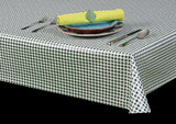 Heavy Duty Mini Checkerboard 1/4" Squares Series Vinyl Tablecloth Rolls w/ Flannel Backing, S9828
