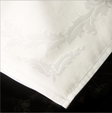 Cotton Blend Baroque Beauti-Damask Tablecloth 1 Dz.
