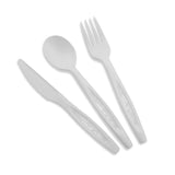 Biodegradable/Compostable "Plastic Look & Feel" White Cutlery