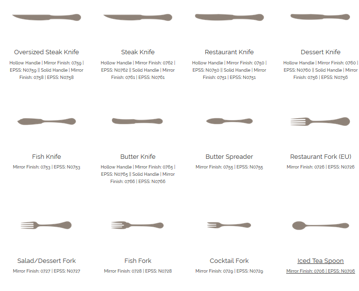 Distinction Mirror Finish Stainless Steel Flatware, Corby Hall