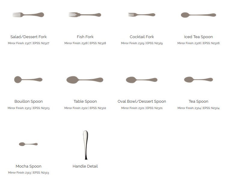 Gala Premium Stainless Steel Flatware Collection, Corby Hall