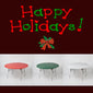 Holiday/Christmas Pack Fitted Plastic Table Cover