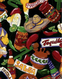 Heavy Duty Spirit of Mexico Themed Vinyl Tablecloth Roll w/ Flannel Backing, S6102