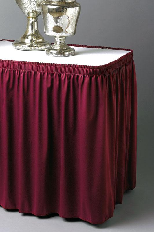 Shirred Table Skirting with Wyndham Fabric