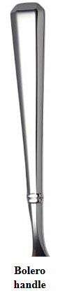 Sample Fork of Bolero Stainless Steel Premium Flatware, Corby Hall