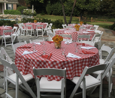 Gingham Check Polyester Tablecloth 1 Dz.