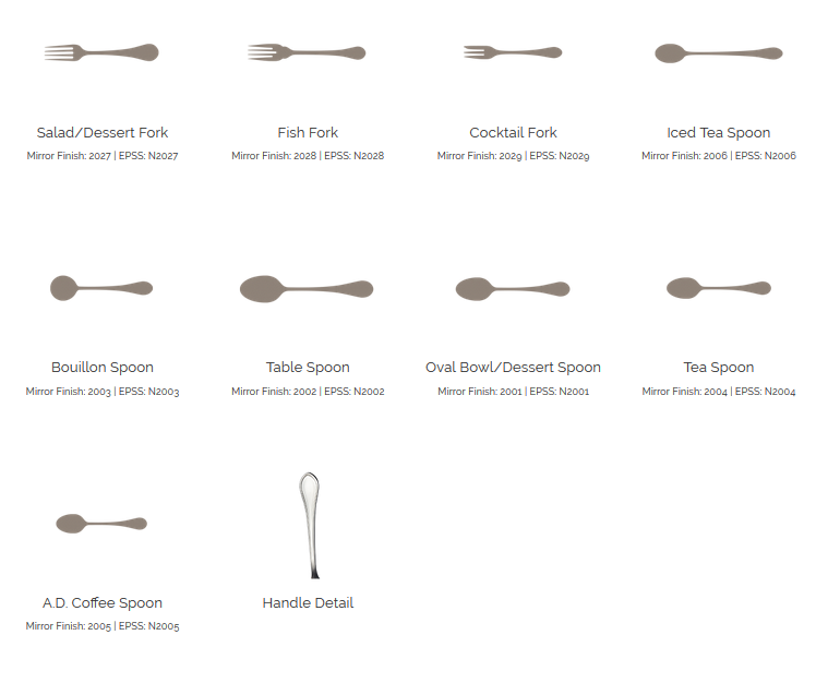 Classic Stainless Steel Flatware Collection, Corby Hall
