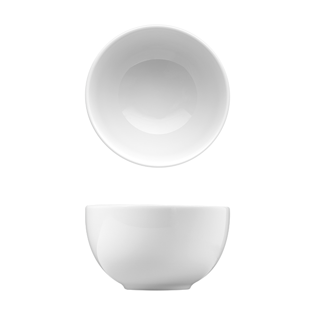 Saturno Bright White Porcelain Bowl 4 1/4&quot; 12oz