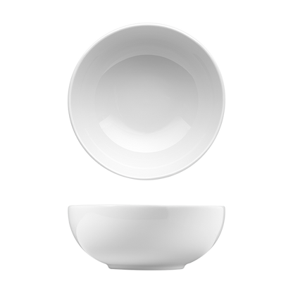 Saturno Bright White Porcelain Bowl 5 1/2&quot; 16oz
