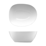 Saturno Bright White Porcelain Individual Salad Bowl 6 3/4"x5 1/2"x2 3/4" 24oz
