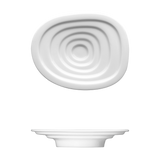 Saturno Bright White Porcelain Olive Oil Dipping Dish 5 1/8" x 4"