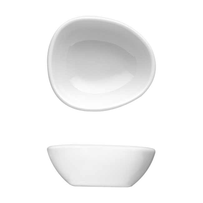 Saturno Bright White Porcelain Small Dip Bowl 2 3/8&quot; x 2 1/8&quot;