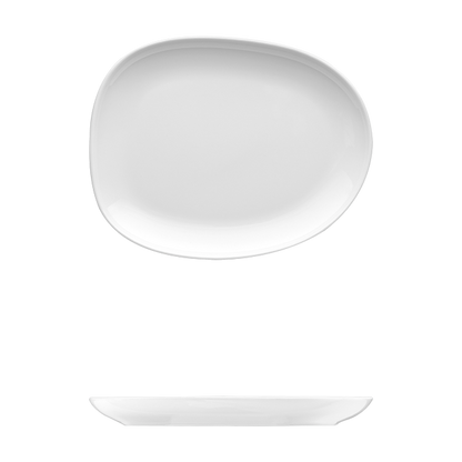 Saturno Bright White Porcelain Large Dip Bowl 6&quot; x 4 1/2&quot; 6oz
