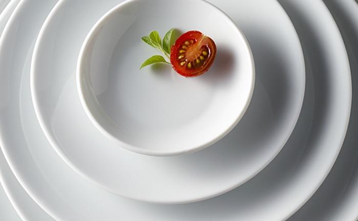 Saturno Coupe White Porcelain Dinnerware Collection