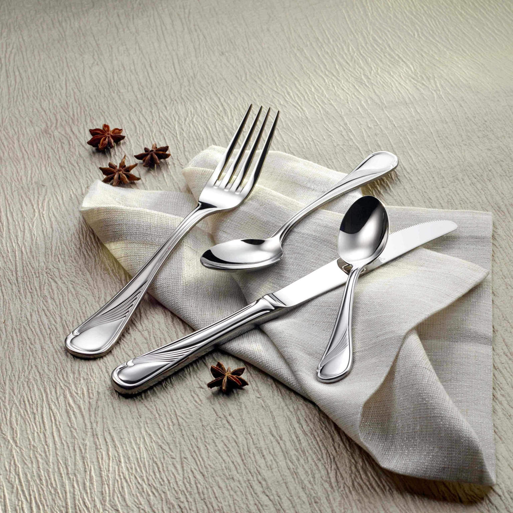 Scala Mirror Finish Stainless Steel Flatware, Corby Hall
