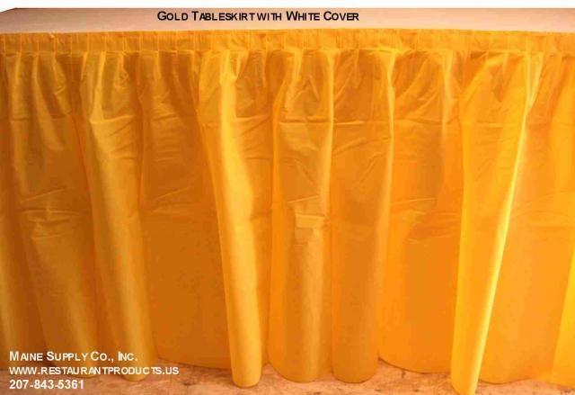 Solid Colored Disposable/Reusable Kwik-Skirt Table Skirt- Pack of 10