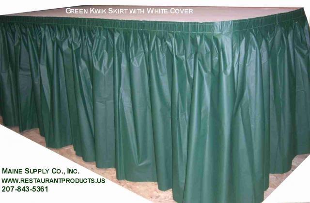 Solid Colored Disposable/Reusable Kwik-Skirt Table Skirt- Pack of 10