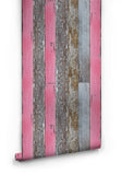 Doll house wooden boards look wallpaper