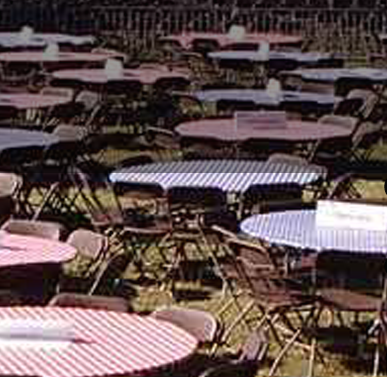 Gingham Check Round Fitted Plastic Table Cover Variety Pack