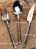 Laredo Forged Stainless Steel Antique Finish Flatware Collection, Corby Hall
