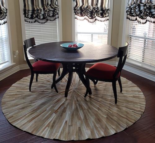 Brown Oakley Fitted Leather-look Vinyl Tablecloth