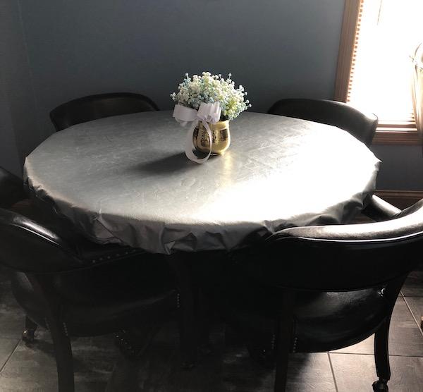 Mt. Silver Oakley Leather Look Vinyl Tablecloth