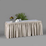 Bengaline Moire Linen Table Skirts Pack Of 2