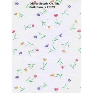 Restaurant Quality Wildflowers Design Vinyl Tablecloth Roll, F0239