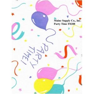 Restaurant Quality Party Time Vinyl Tablecloth Roll, F0288
