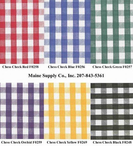 Restaurant Quality Chess Check Vinyl Tablecloth Roll w/ Flannel Back