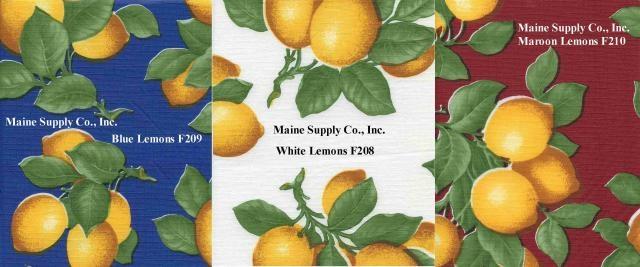 Restaurant Quality Lemon Pattern Vinyl Tablecloth Roll, F0208