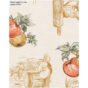 Restaurant Quality Apples Print Vinyl TableclothRoll w/ Flannel Backing, F0234
