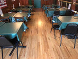 Hunter Green Vinyl Tablecloths at JJ Pub and Grill in NJ