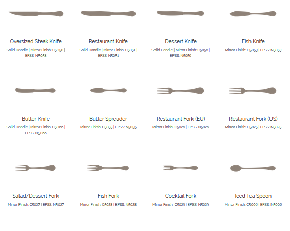 York Premium Stainless Steel Flatware Collection, Corby Hall
