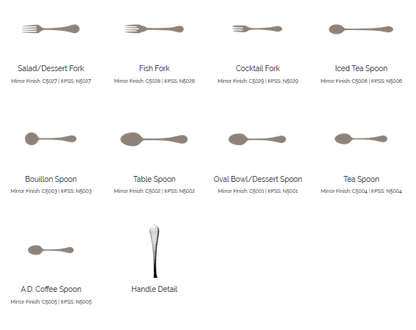 York Premium Stainless Steel Flatware Collection, Corby Hall